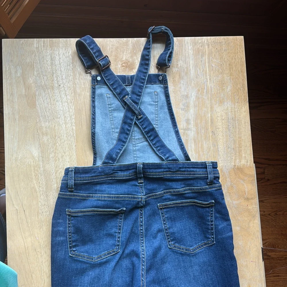 Cat & Jack Blue Denim Overalls SIZE Girls XL (14/16) - Picture 6 of 8